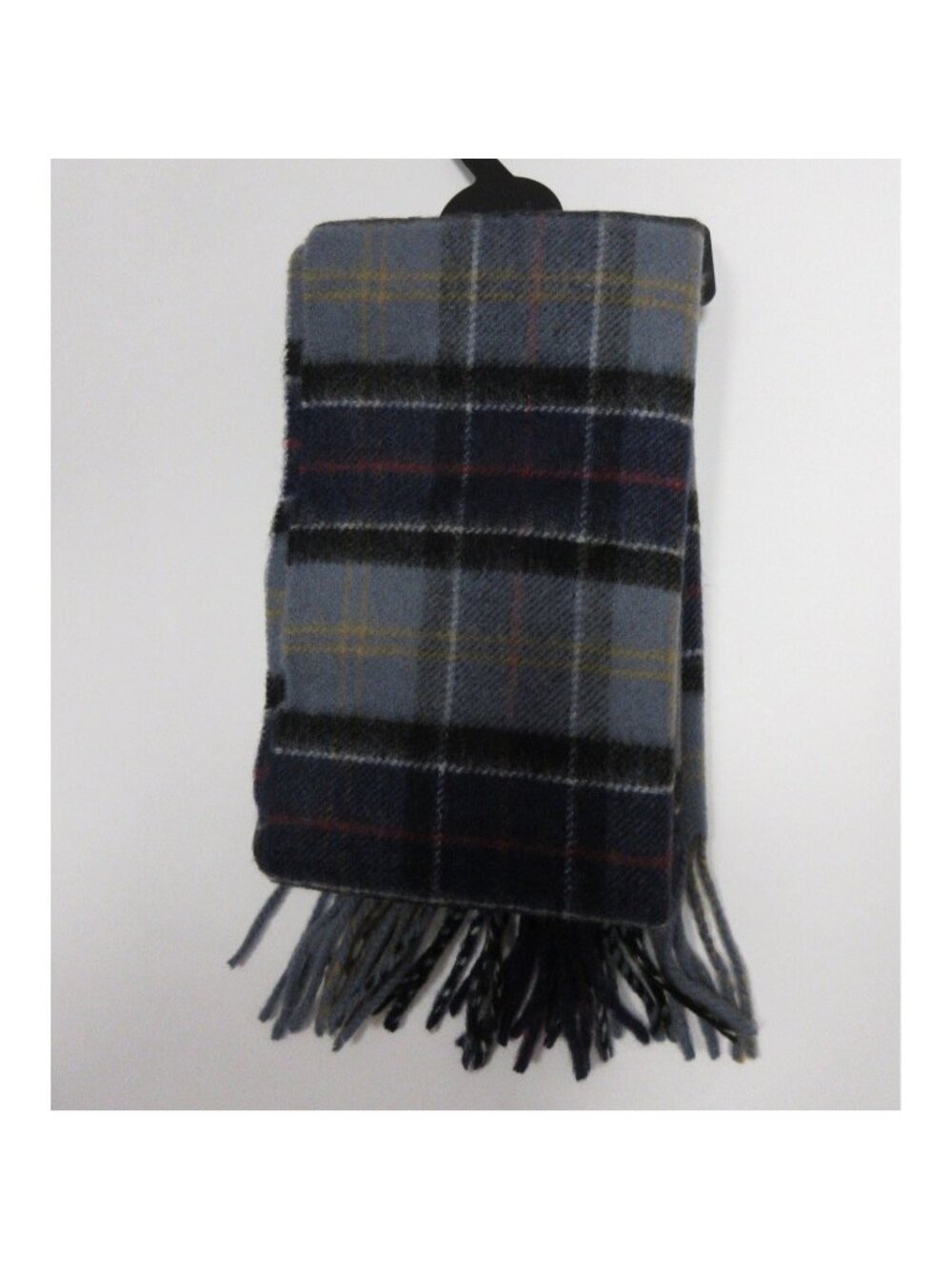 Barbour Scarf OS Cashmere Tartan Plaid Fringe Made In Scotland NEW